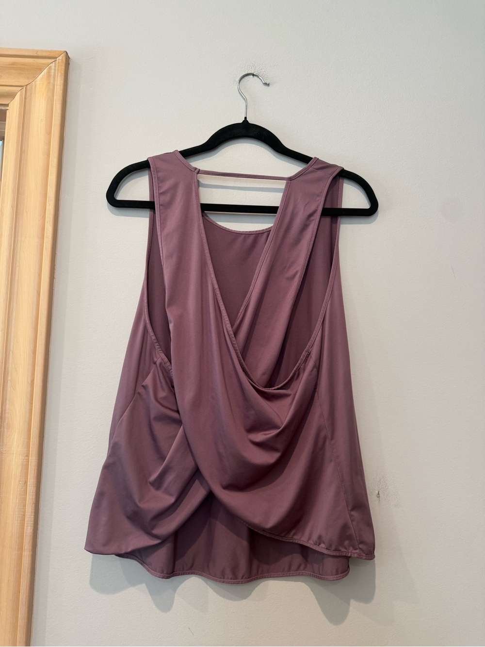 SHEIN Dusty Mauve Draped Back Tank Top